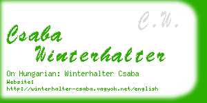 csaba winterhalter business card